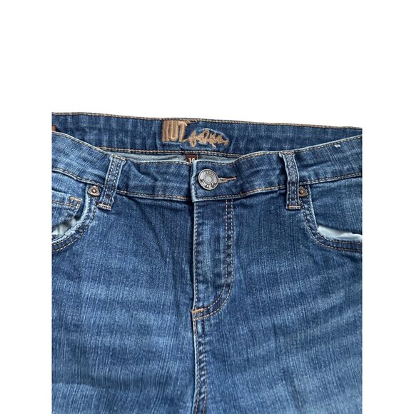 KUT FROM KLOTH Girls Dark Wash Long Bermuda Shorts Size 14 - Picture 7 of 7